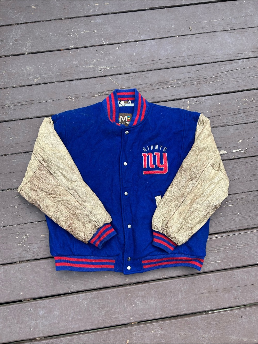 Vintage 90’s New York Giants Blue Varsity Jacket